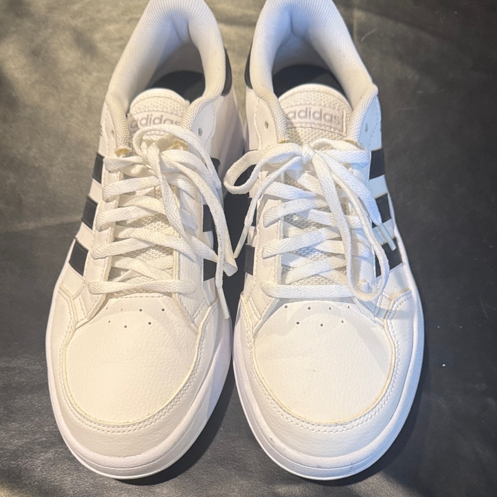 adidas White and Black Low-Top Sneakers